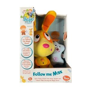 Follow Me Max Jojo and Friends Puppy Interactive Toy Sings Speaks Follows Bone